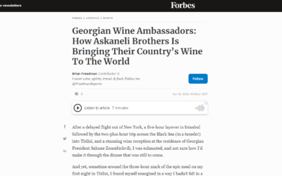 Askaneli Wines: Leading the Rise of Georgian Wines and Spirits, as Featured in Forbes